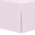 thumbnail image 1 of Ultimate Textile (2 Pack) 8 ft. Fitted Polyester Tablecloth - for 18 x 96-Inch Banquet and Folding Rectangular Tables - 42"H, Blush Ice Pink, 1 of 3