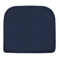 thumbnail image 2 of Honeycomb Outdoor Textured Solid Indigo Blue Rounded Seat Pad (2-Pack), 2 of 6