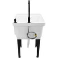 thumbnail image 4 of Utility Sink Freestanding Laundry Tub Sink with 360° Rotatable Faucet & Soap Dispenser, Single Bowl Utility Sink with Stand for Bathroom Garage Kitchen Space Saving 19.68x19x33.07inch, 4 of 9