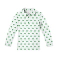 thumbnail image 4 of CCRFTGI Polo Shirts for Children Girls Size 8 School Uniform Polka Dots Shirt Golf Tennis Pique Collared Polos Lightweight Long Sleeve Summer Tops Green 13-14 Years, 4 of 5