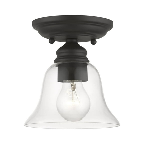 Livex Lighting - Moreland - 1 Light Small Semi-Flush Mount In Transitional
