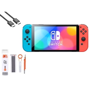 Pre-Owned Nintendo Switch OLED Model Video Game Console, Neon Blue/Neon Red, 64GB