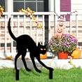 thumbnail image 3 of Halloween Metal Black Cats Decor Halloween Yard Lawn Stakes Garden Scare Animal Silhouette Statues Stakes for Home Yard Outdoor Decorations, 3 of 4