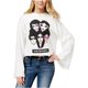 thumbnail image 2 of The Style Club Womens Girls By Girls Sudadera, Blanco, Pequeño, 2 of 2