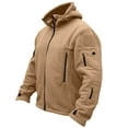 thumbnail image 2 of Futezty Winter for Men Outdoor Warm Inner Liner Fleece Cold Proof Solid Color Hooded Jacket, 2 of 4