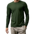 thumbnail image 2 of COSFO Workout Mens Tshirts Long Sleeve Solid Athletic Dry Fit Shirts Pullover Moisture Wicking Slim Fit Crew Neck Mesh Mens T-Shirts, 2 of 5
