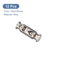 thumbnail image 3 of Uxcell 12pcs Metal Cord Locks End Spring Toggle Stopper Suitable for Drawstrings Bag Clothes Lanyard, Pearl Nickel, 3 of 5