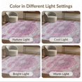 thumbnail image 7 of ODIKA 8'x10' Washable Area Rug Non-Shedding, Easy Care, Purple Vintage Plum Distressed Scroll Border Pink Mauve Boho for King Size Bedroom Under Bed, Master Suite, 7 of 7
