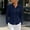 Navy, variant on Xdegoge Long Sleeve Shirts for Women Button Down Dressy Collared Office Work Blouses Slim Fit Business Casual Professional Fall Basic formal Shirts