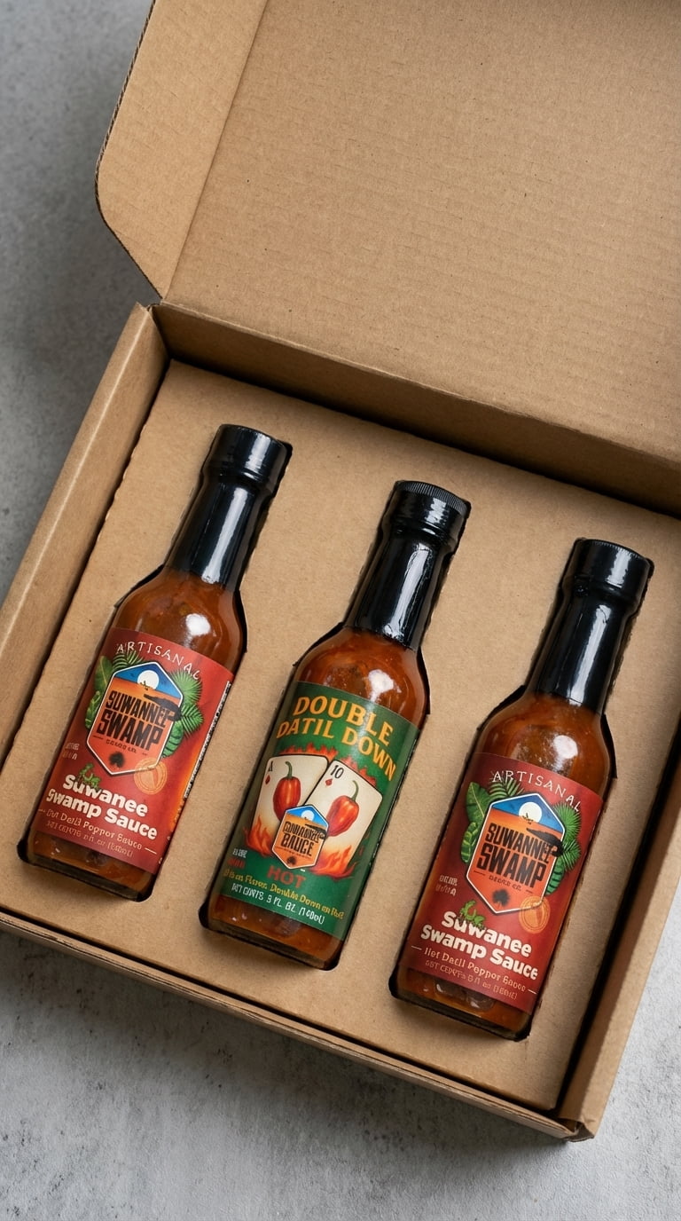 Suwannee Sauce Company  Variety Hot Datil Pepper Sauce 3 Pack