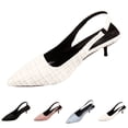 thumbnail image 4 of Women's Slingback Heeled Sandals | Block Heel Dress Shoes With | Open Toe/Closed Toe Elegant & Comfortable Footwear For Formal Events Parties & Weddings, 4 of 8