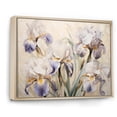 thumbnail image 2 of Designart "Radiant Minimalism: Beige Irises II" Irises Floater Framed Canvas Prints, 2 of 5