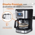 thumbnail image 4 of Cafetera Programable Tasty-Brew 12 Tazas  Acero Inoxidable con Reloj Digital  Hukën x MasterChef, 4 of 5