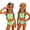Green, variant on CCRFTGI Swimsuit for Kids Girls Size 6-7 Two Piece Sets Swimming Bathing Suits Beach Vacation Striped Bikinis Cute Summer Girls Clothes Swimsuits Swimwear Light pink 5-6 Years