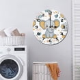 thumbnail image 7 of ZXCXRQFa Cute Elephant Silent Non Ticking Battery Operated Clock Vintage Round Clocks or Garage Basement Restaurant Workshop Wall Art 10inch, 7 of 7