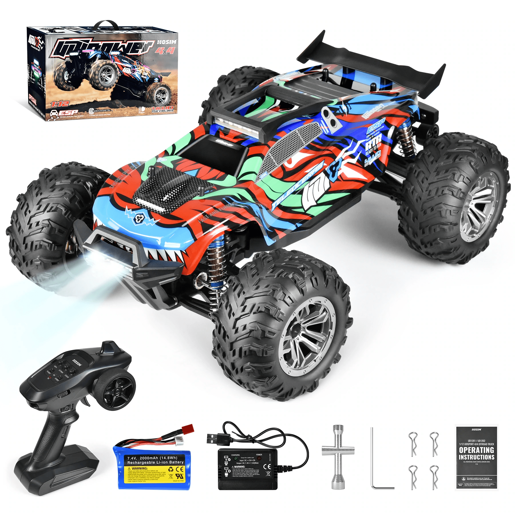 HOSIM 112 RC Car Remote Control Car Monster Truck 4X4 OFFROAD High