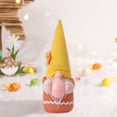 thumbnail image 6 of Uutvmp 12.6inch Easter Gnomes Plush Decor, Faceless Easter Bunny Gnomes Shelf Sitters, Handmade Swedish Gnomes Tomte Elf Figurines, Holding Easter Eggs for Spring Tiered Tray Tabletop Decor, 6 of 7