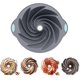 thumbnail image 1 of Molde para pasteles Bunte de silicona de 10 pulgadas con diseño en espiral, molde para pasteles de silicona antiadherente para hornear bizcocho, gelatina, gelatina, marco reforzado, 1 of 4