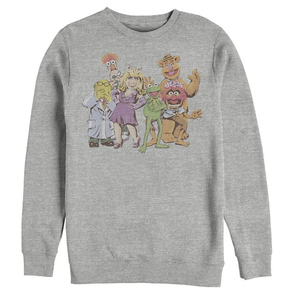 Men's The Muppets Group Shot Sweatshirt Athletic Heather Small
