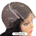 thumbnail image 2 of Transparent Lace Frontal Wig Human Hair 4x4 Human Hair Wigs for Women Pre Plucked Lace Front Human Hair Wig, 2 of 7