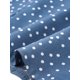 thumbnail image 5 of Blusa de mujer Inspire Chic con cuello en V, mangas 3/4, estampado de lunares y corazones, parte delantera con botones, azul denim M, 5 of 6