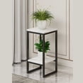 thumbnail image 3 of Flower Stand, 60cm Iron Frame Multifunctional Easy Assembly Flower Pot Shelf Practical Minimalist Design 2 Tiers Flower Stand for Balcony Garden Entryway, 3 of 7