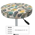 thumbnail image 4 of Honeii Vintage Leaves Bar Stool Covers – Perfect Fit for 12" to 14" Round Stools, Crease-Resistant, Stretchy, Washable & Dustproof Seat Slipcovers-14 inch, 4 of 7