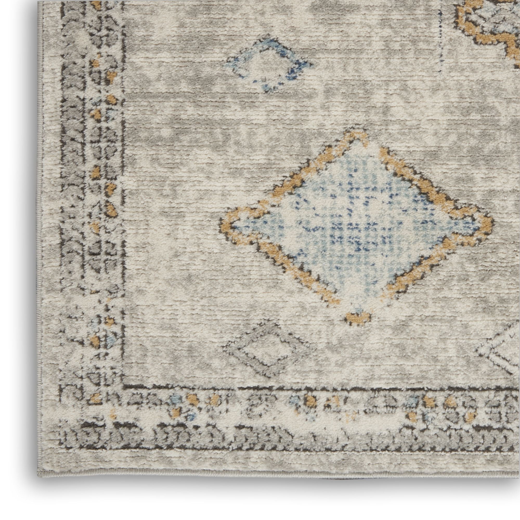 Nourison Concerto Contemporary Geometric Indoor Area Rug Ivory/Grey/Blue 10' x 14'