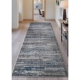 thumbnail image 2 of Bloom Rugs Washable Non-Slip 7 ft Runner - Gray / Blue / Blush Modern Abstract Runner for Entryway, Hallway, Bathroom, and Kitchen - Exact size: 2.5' x 7', 2 of 10