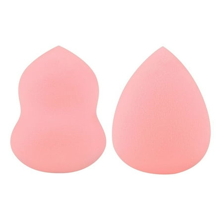 Blender Beauty Zodaca 2 pcs Beauty Makeup Sponge Blender Blending Foundation Flawless Coverage Puff Flawless Powder Pink ()