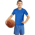 thumbnail image 3 of Roadbox Boys Youth Compression Shirt - Short Sleeve Undershirt for Kids Quick Dry Athletic Baseball T-Shirt Base Layer, 3 of 6