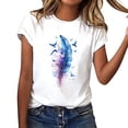 thumbnail image 4 of Guluxicc Womens Graphic T Shirts Crew Neck Casual Classic Comfy Trendy T Shirts for Women, 4 of 7