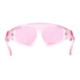 thumbnail image 4 of Oversized Curved Top Racer Thick Plastic Sunglasses Pink, 4 of 4