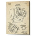 thumbnail image 2 of Epic Graffiti  "Baseball Glove Blueprint Patent Parchment" Giclee Canvas Wall Art, 12" x 18", 2 of 3