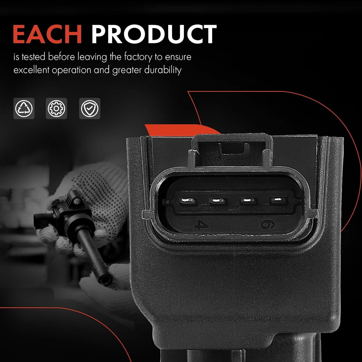 A-Premium Ignition Coil Pack Compatible with Mazda 3 2012-2018 6 2014-2018 CX-3 2013-2019 CX-9 MX-5 Miata 2016-2018 2.0L 2.5L 4-PC