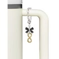 thumbnail image 3 of Delight Jewelry Goldtone Infinity Rope - Silvertone Bow Charm Accessory for Tumblers and Thermal Cups, 3 of 4