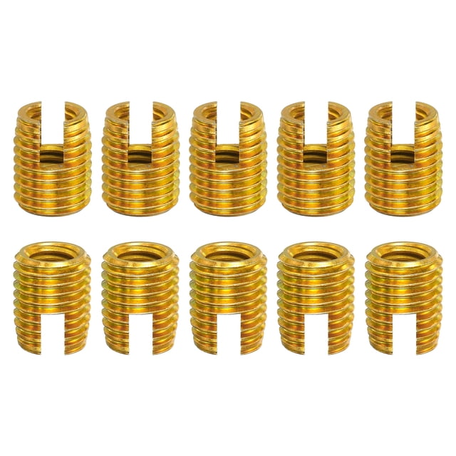 Unique Bargains Auto Taraudage Inserts Filetés, 15Pack Intérieur M8 M12x15 Écrous en Acier au Carbone