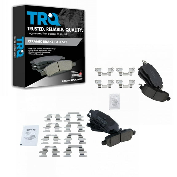 TRQ Front & Rear Ceramic Disc Brake Pad Kit Set for Nissan Altima Leaf New BFA20075 Fits select: 2013 NISSAN ALTIMA 2.5/S/SV/SL