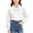 White#2, variant on Fesfesfes Girls White Button Down Shirt Long Sleeve Collared Blouse with Bow Detail, Cotton School Uniform Top for Back to School Ages 5-15 Years