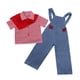 thumbnail image 4 of Camiseta de manga corta de disfraz de granjero para niños. Traje de juego de simulación de granjero para representaciones. S, 4 of 9