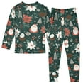 thumbnail image 2 of Santa Claus Pattern Design Cotton Pajamas 2 Piece Set Sleepwear Soft and Comfortable Homewear Nightwear, 2 of 7