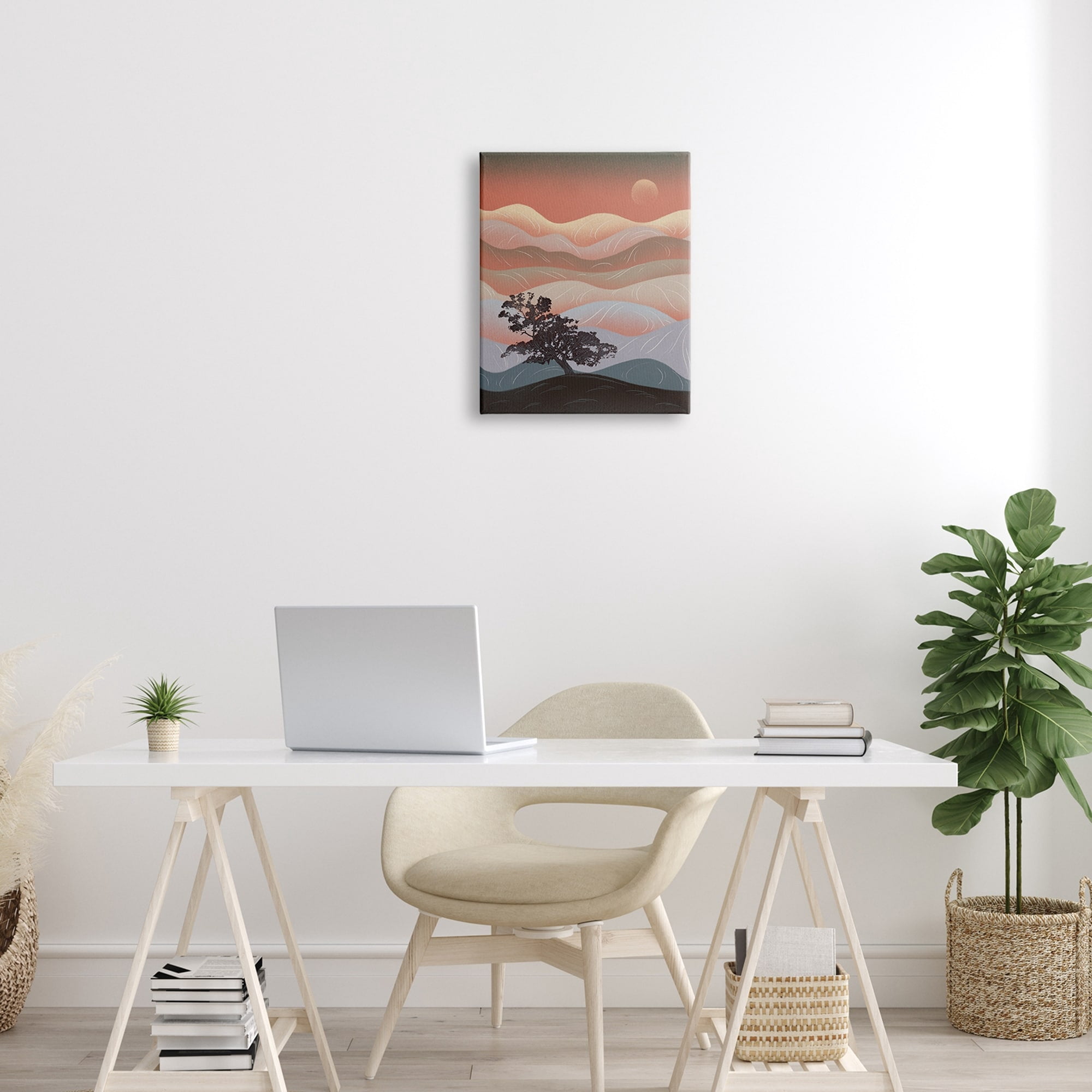 Stupell Industries Savanna Tree Sprout Breezy Desert Dunes at Dawn,30 x 40, Design by Ziwei Li