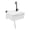 White, variant on Wall-Mounted Utility Sink Tub Kit with Aluminum Alloy Faucet and Soap Box, Anti-clogging Laundry Sink for Bathrooms, Sundry Rooms, Garages