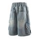 thumbnail image 4 of WILLBEST Pantalones Vaqueros Cortos Informales de Verano para Hombre, Nuevos, Lavados, con Bolsillos Grandes, Holgados, de Cinco Puntos, para Trabajo En La Calle., 4 of 4