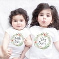 thumbnail image 2 of Big Sister Shirts For Girls Toddler Baby Girl Summer Shirt Romper Little Sister Matching Outfits 0-5T (B-Beige, 12-18 Months 2 of 12