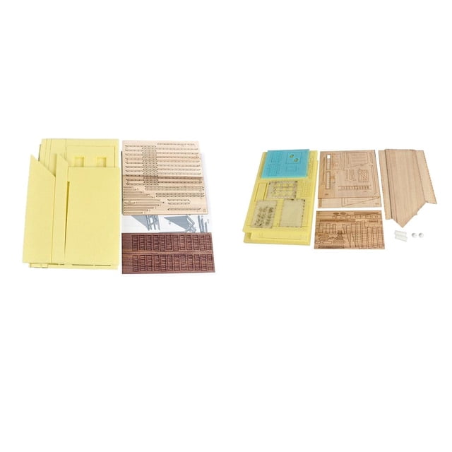 2x Kits de Modelo de Construcción de Dioramas de 1/35 Paisaje de Arquitectura de de Baoblaze casa de modelos de construcción