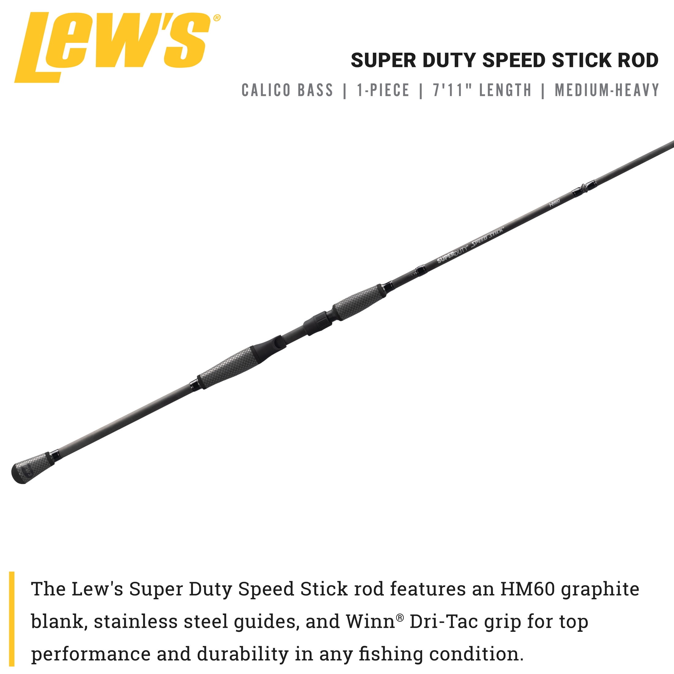 Lew's Super Duty Speed Stick Casting Fishing Rod, 7-Foot 11-Inch