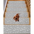 thumbnail image 2 of Stair Treads for Wooden Steps,Nautical Grey Peel and Stick Stair Treads with Adhesive,Retro Sailing Boat Map Anchor Rudder Non Slip Indoor Stairs Runner Rugs Mats for Elders Dogs 8"x30" 15PCS, 2 of 7