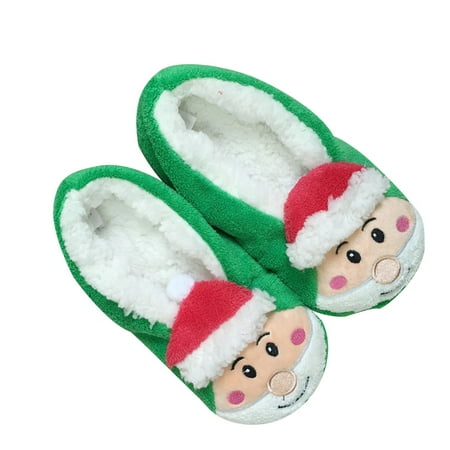 

Lacyhop Ladies Soft Plush Slippers Womens Christmas Cartoon Patterns Shoes