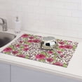 thumbnail image 6 of Sikiie Rose Mix Leopard 4 Dish Drying Mat, Kitchen Counter Mat, Self Drying Mat for Kitchen Counter Dish Drying Pad ,for Dishes, Utensils, Pots and Pans（24" x 18"）, 6 of 7